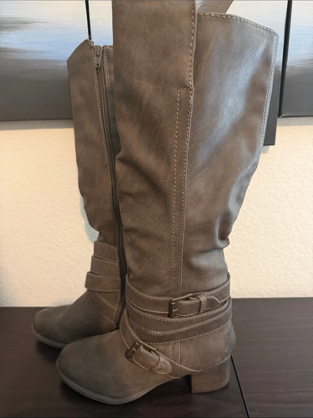 Classic Women's Brown Knee-High Riding Boots